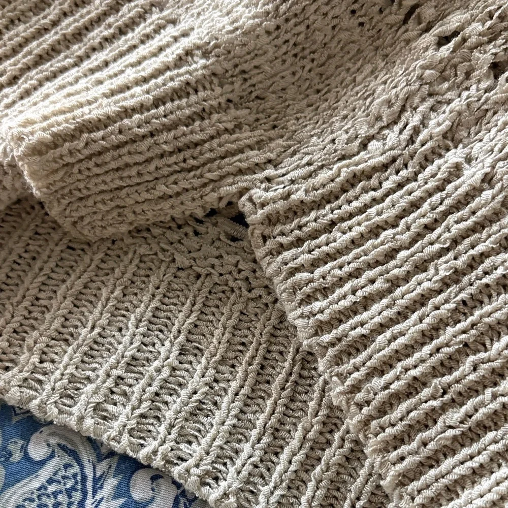 August Silk Cream Knit Sweater